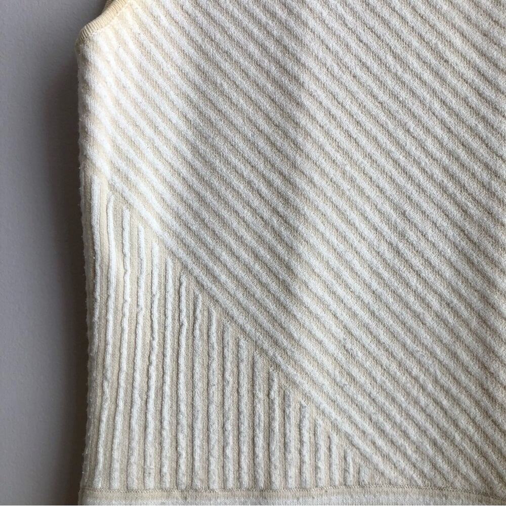 Theory Irelia Geometic-Knit Sleeveless Ivory White Dress Women's Size M - Picture 6 of 11